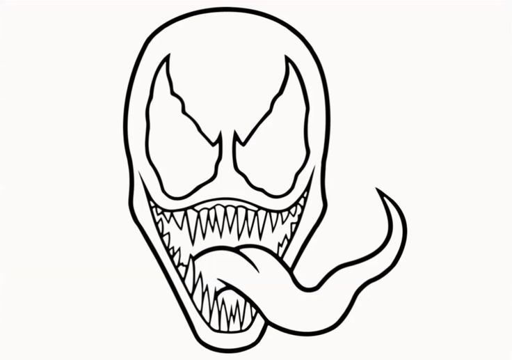 Venom Drawing Step by Step #Venom #Drawing | Step by step drawing, How