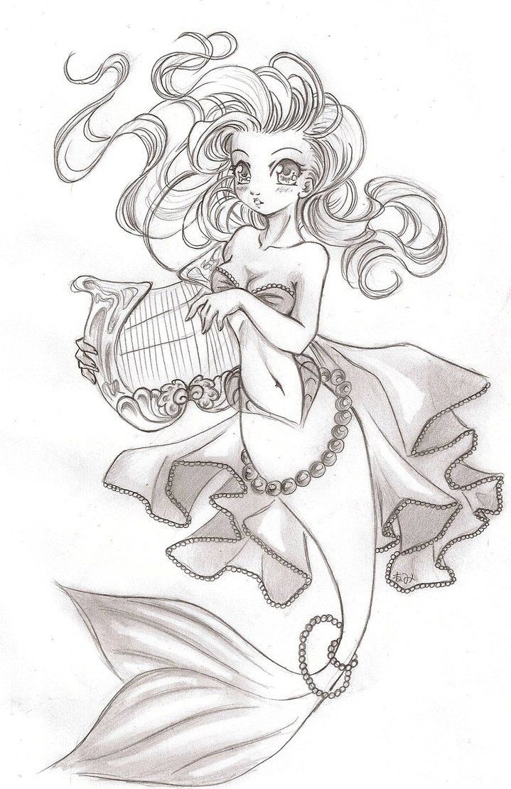 Sirène | Mermaid drawings, Mermaid coloring pages, Mermaid art