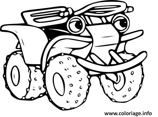 Coloriage quad 4x4 facile - JeColorie.com