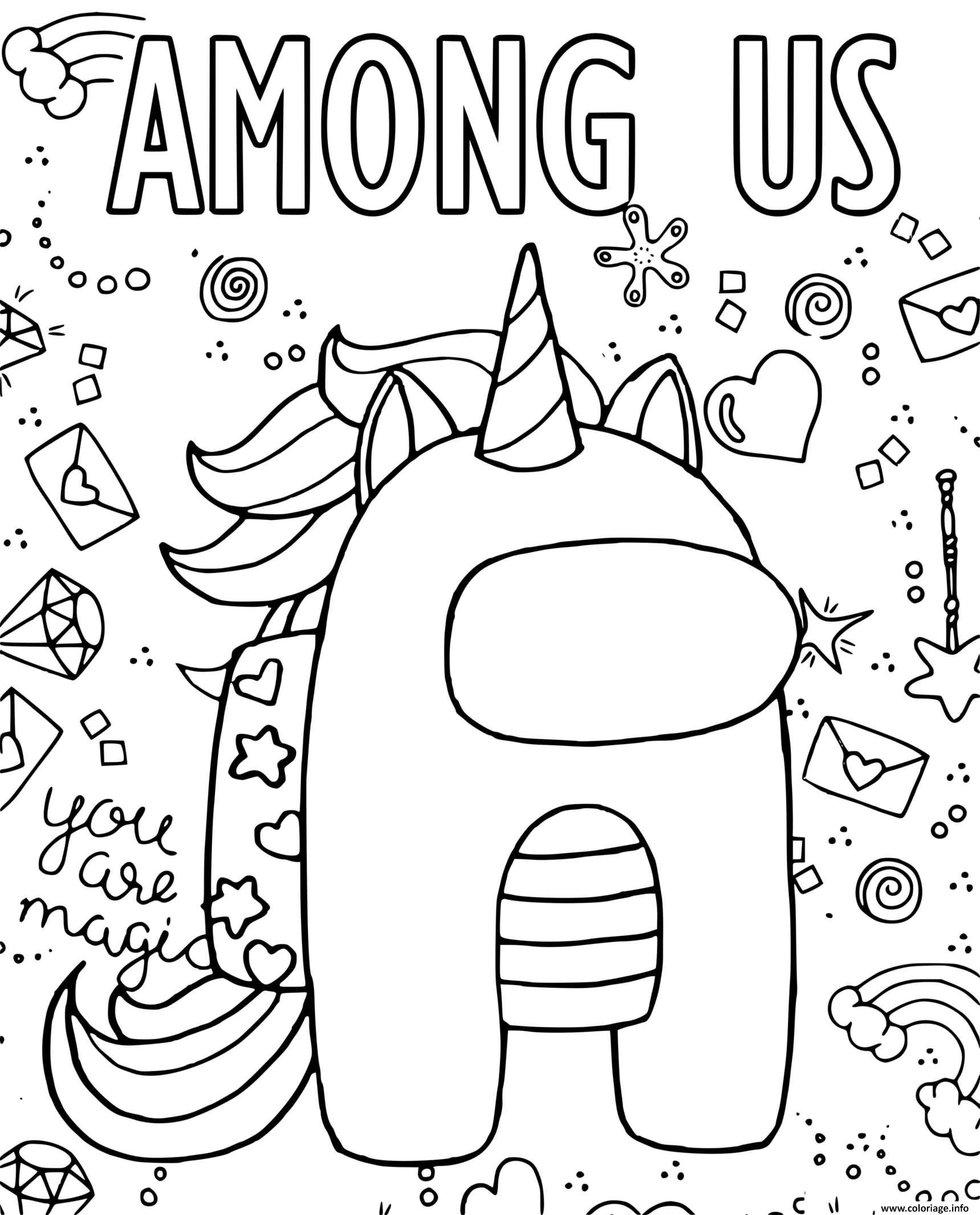 Among Us Dessin Facile - Coloriage Le Traitre A Laisse Des Traces Et