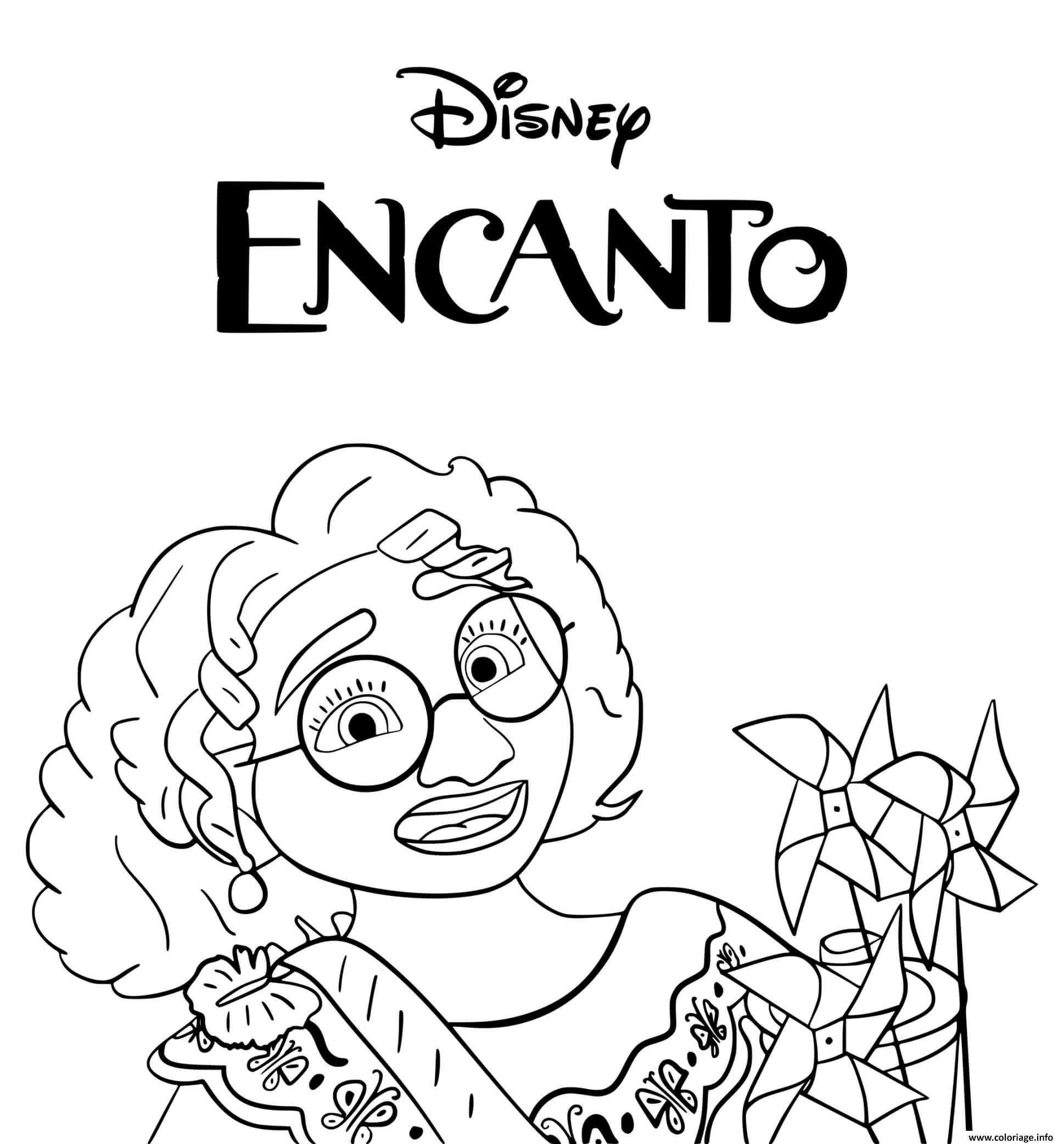 Coloriage Mirabel madrigal Encanto Disney - JeColorie.com