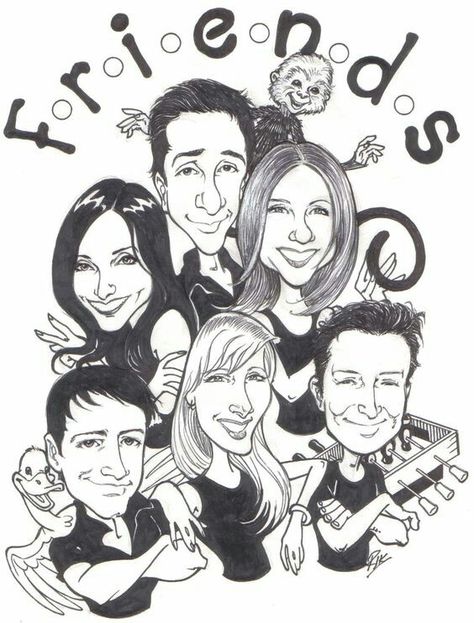 Pin by Laura Caporal on friends (With images) | Friends sketch, Friend