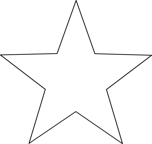 étoile 5 branches | Star template, Star template printable, Templates