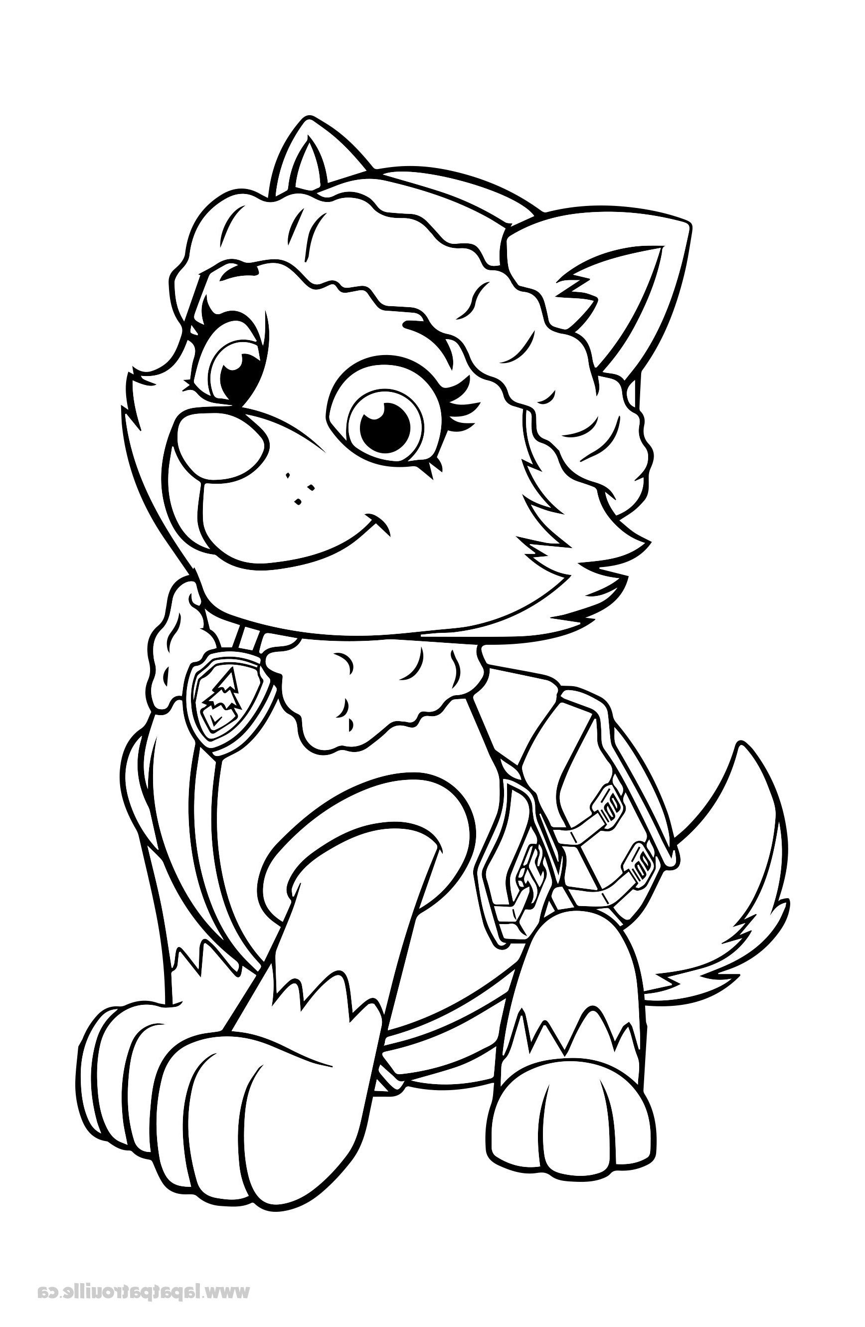 everest a colorier Paw Patrol Coloring Pages, Dog Coloring Page