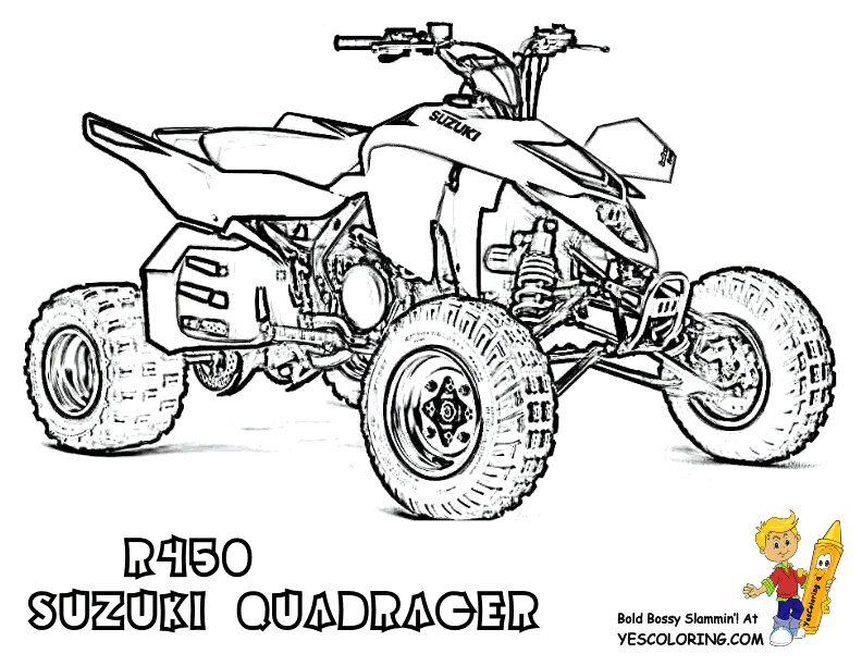 13 Génial Coloriage Quad Image - COLORIAGE