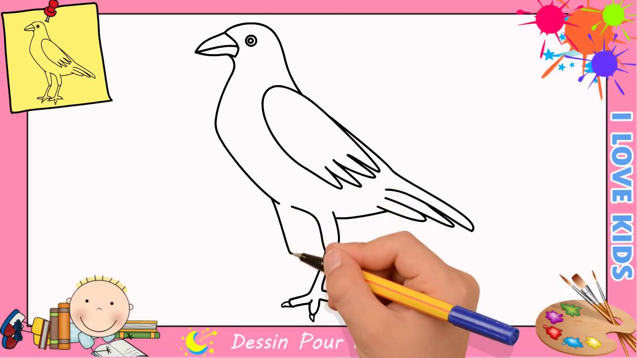 Comment Dessiner Un Oiseau Facilement Etape Par Etape Pour Enfants 1