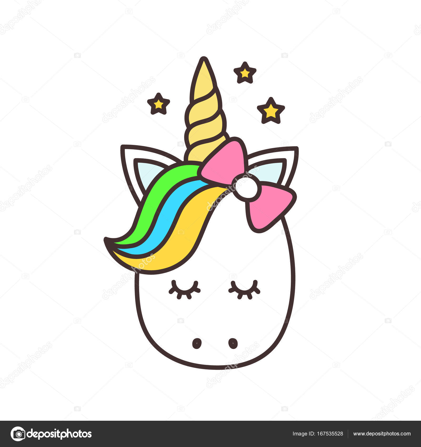 Cute unicorn. Vector cartoon character — Stock Vector © Kahovsky #167535528