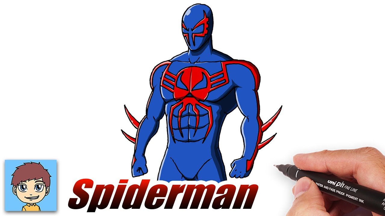 Comment Dessiner Spider-man 2099 Facilement - Dessin Spiderman Facile
