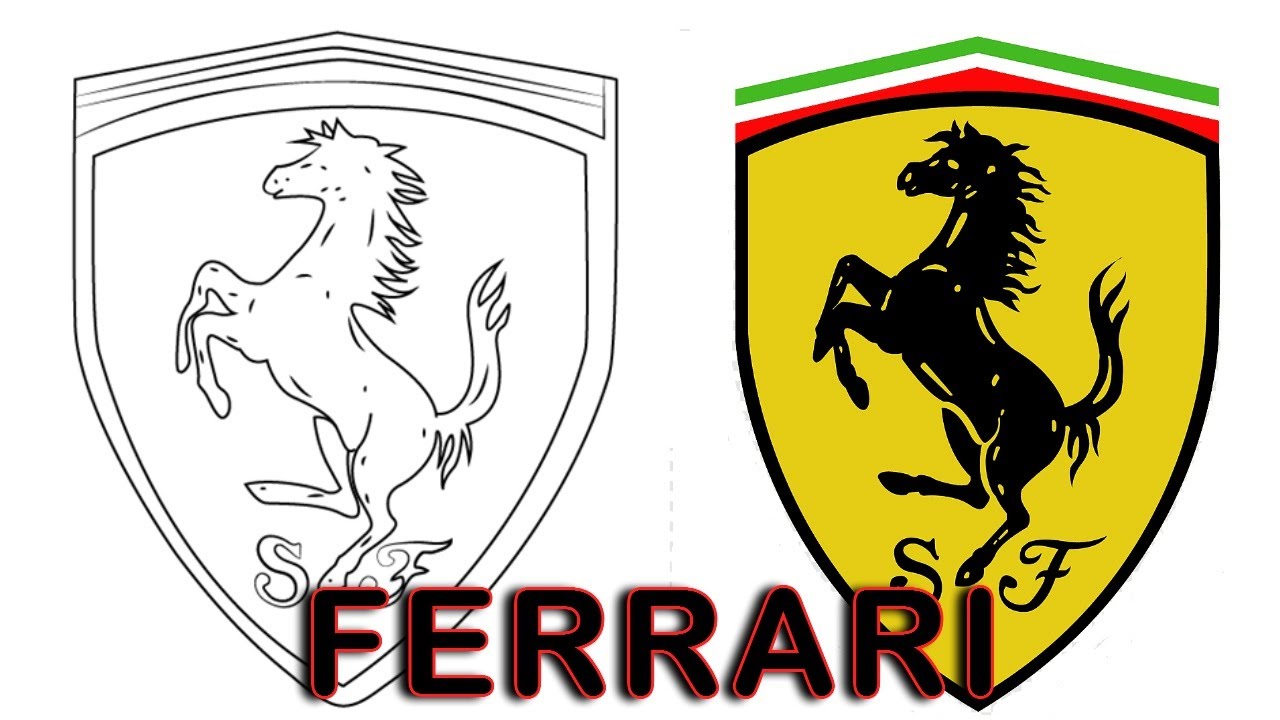 How to Draw a Ferrari Logo | Easy Ferrari Symbol Step by Step Drawing