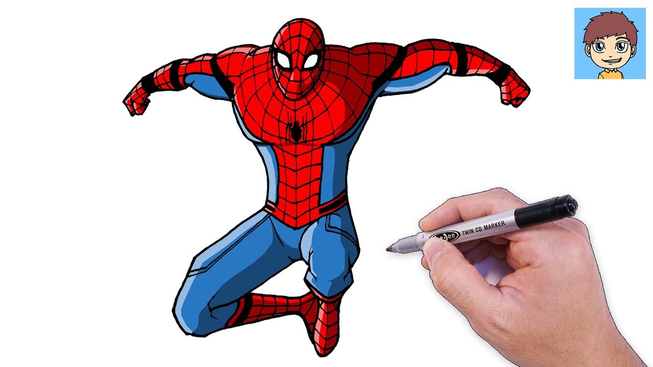 Comment Dessiner Spiderman Facilement - Dessin Facile a Faire - Dessin