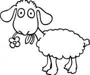 Coloriage Tête de Mouton dessin gratuit à imprimer