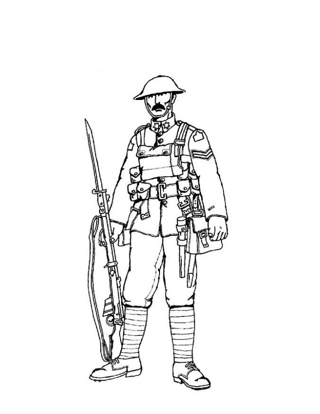 Coloriage Soldat dessin en couleur dessin gratuit à imprimer