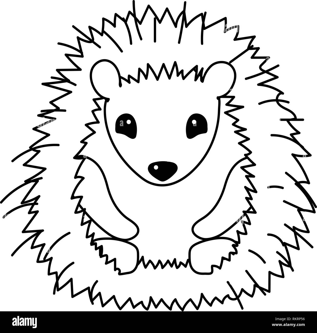 vector cartoon animal clip art cute hedgehog Stock Vector Image & Art